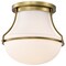 Nuvo Valdora 1-Light Flush Mount 14 in. Natural Brass White Opal Glass 60/7861 - alternate 3
